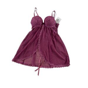 NWT French Affair Women's Sheer Front Closure Cami - Small